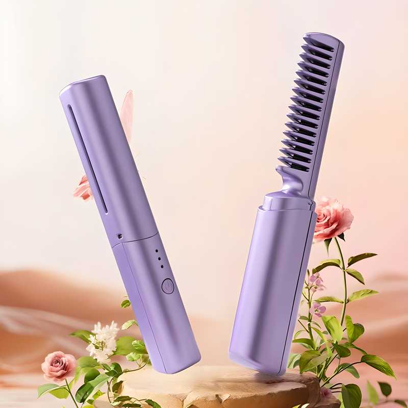 Mini Hair Straightener Cordless Rechargeable! Hot Comb.